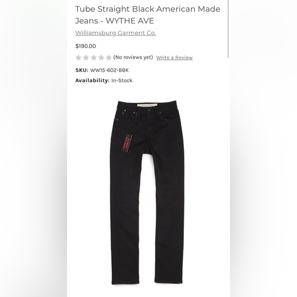 GUC Williamsburg Garment Denim Black Jeans size 24 ladies Rare jeans limited - Picture 3 of 8